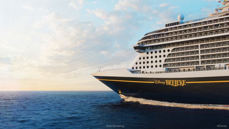Disney
revela novo navio Believe com estreia prevista para 2027