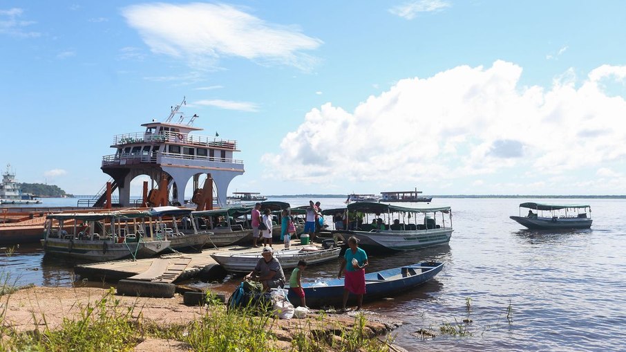 Rio Negro em Manaus quando ainda não havia a seca