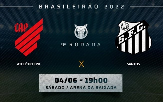 Athletico-PR x Santos: Prováveis escalações para o jogo deste sábado