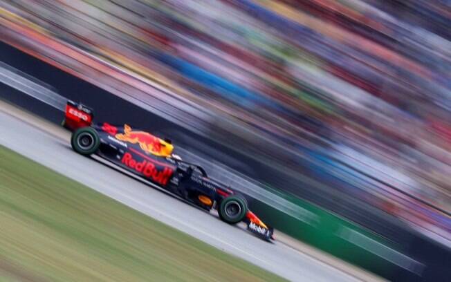 Max Verstappen em ação no GP da Alemanha