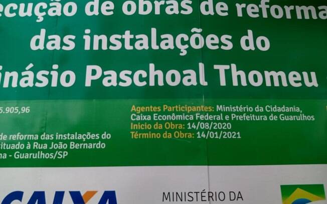 Segundo o cronograma, obras se iniciaram em 14 de agosto de 2020 e teriam conclusão em 14 de janeiro de 2021. Segundo o cronograma, obras se iniciaram em 14 de agosto de 2020 e teriam conclusão em 14 de janeiro de 2021.