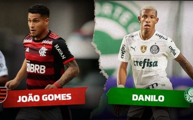 Em elencos estrelados, João Gomes, do Flamengo, e Danilo, do Palmeiras, mostram importância ascendente