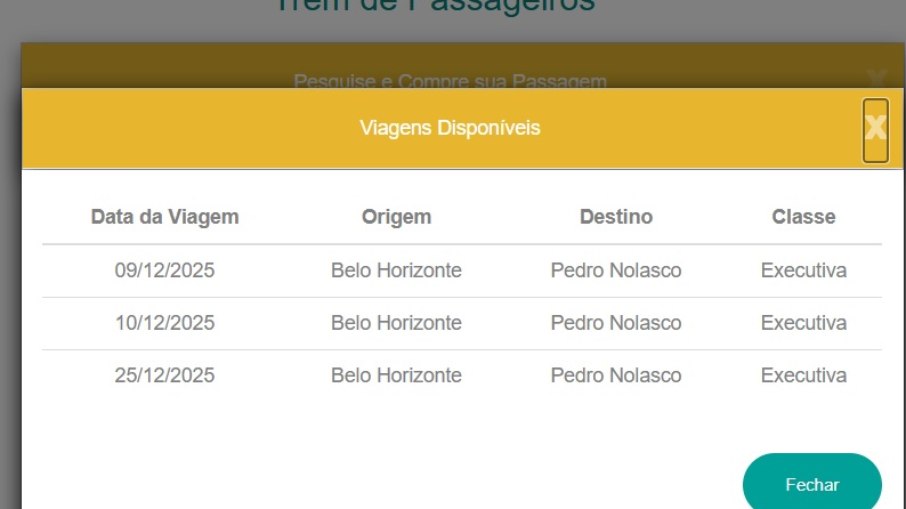 Somente em 3 datas de dezembro há vagas na classe executiva