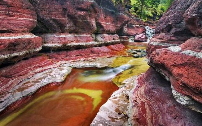 Red Rock Canyon fica em Waterton Lakes National Park
