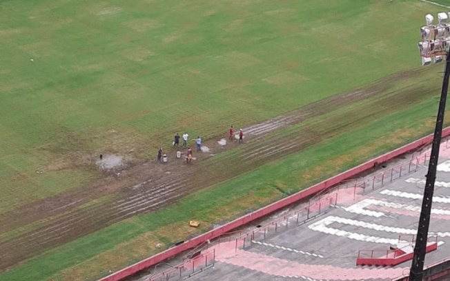 Chuva detona gramado e faz CBF mudar Náutico x Vasco dos Aflitos para o Estádio do Arruda