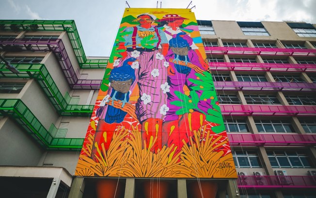 Juiz de Fora ganha nova obra de arte em grande escala do artista Wes Gama Juiz de Fora ganha nova obra de arte em grande escala do artista Wes Gama