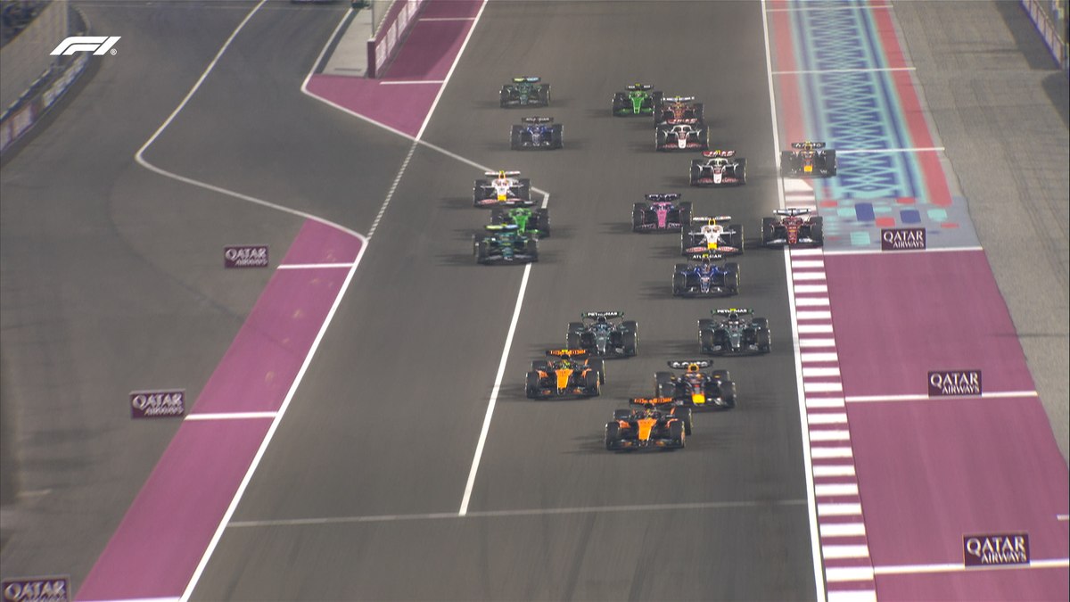 Verstappen deixa Norris pra trás após largada no Catar