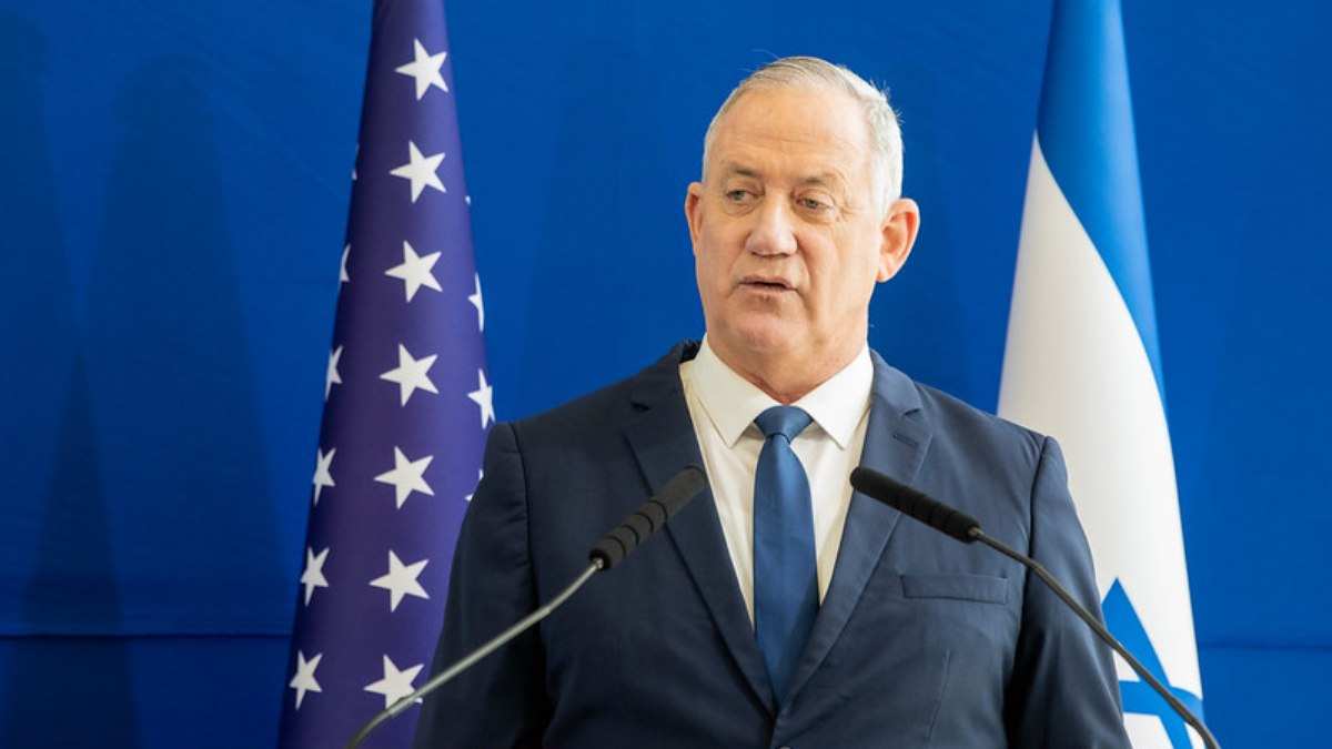 Ex-ministro da Defesa israelense Benny Gantz, membro do gabinete de guerra
