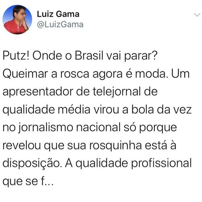 Publicação feita por Luiz Gama no Twitter