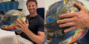 Grosjean revela como ficou capacete do grave acidente no Bahrein