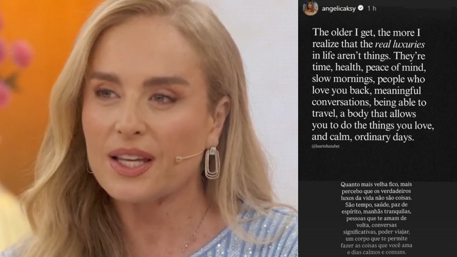 Angélica abre o coração nas redes sociais Angélica abre o coração nas redes sociais
