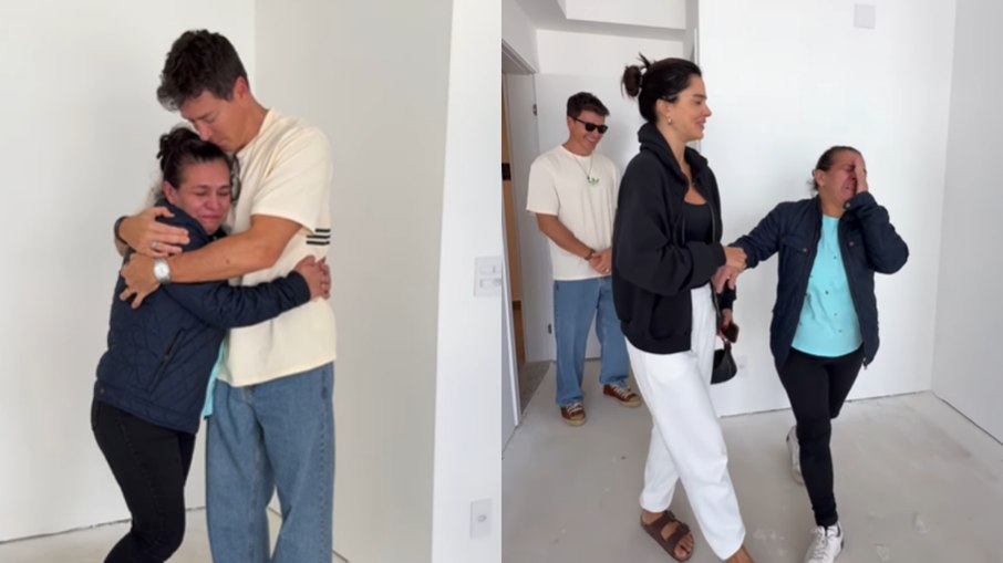 Rodrigo Faro presenteia funcionária com apartamento