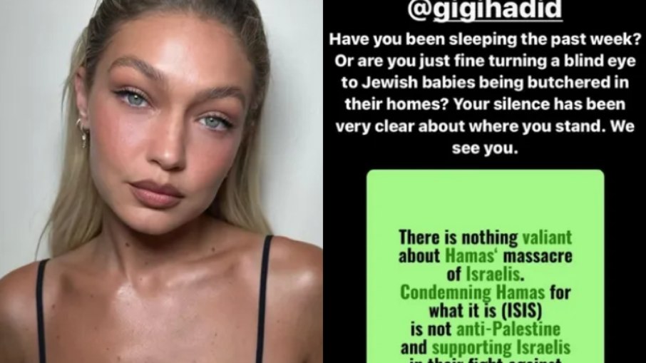 Gigi Hadid é criticada por Israel após defender Palestina em guerra