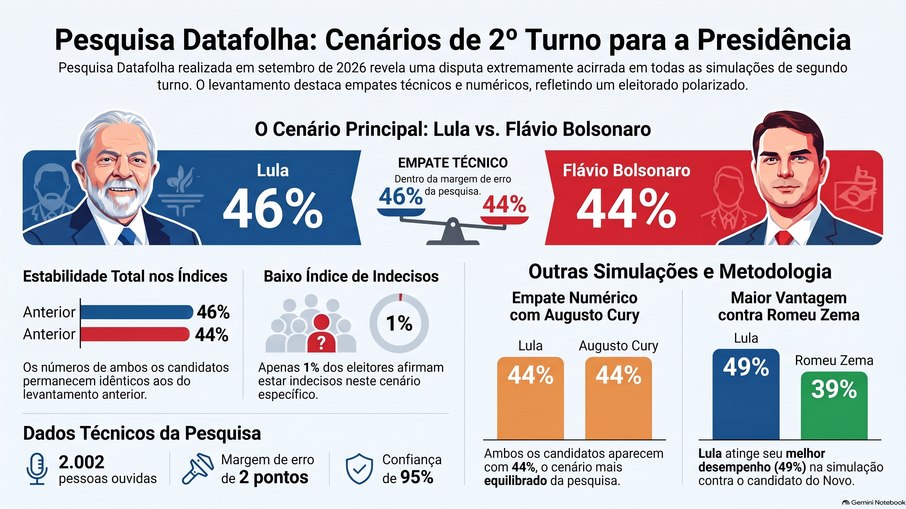Cenário da pesquisa Datafolha 2º turno