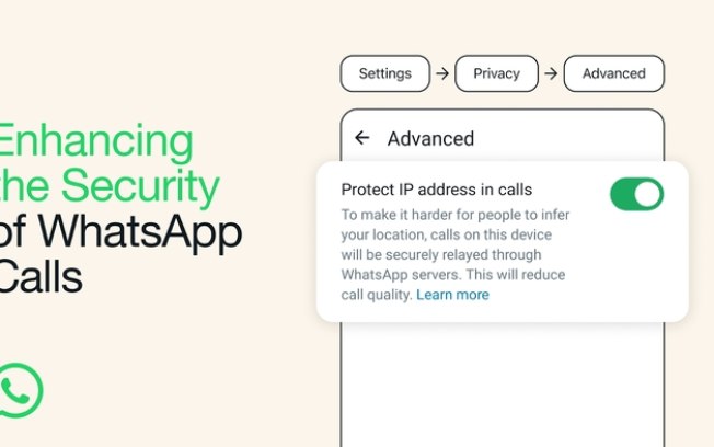WhatsApp vai proteger o seu endereço IP durante ligações