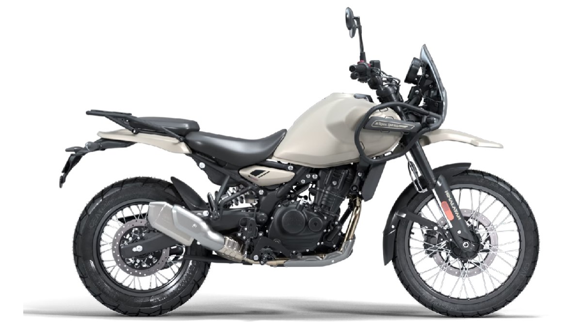 Himalayan 450 ganha a cor Kaza Brown por R$ 29.990, inspirada nas paisagens do Himalaia.