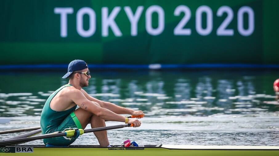 Lucas Verthein não se classifica para a final do remo single skiff