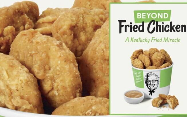 KFC começou a vender frango fake frito em uma de suas lojas nos Estados Unidos para testar o produto
