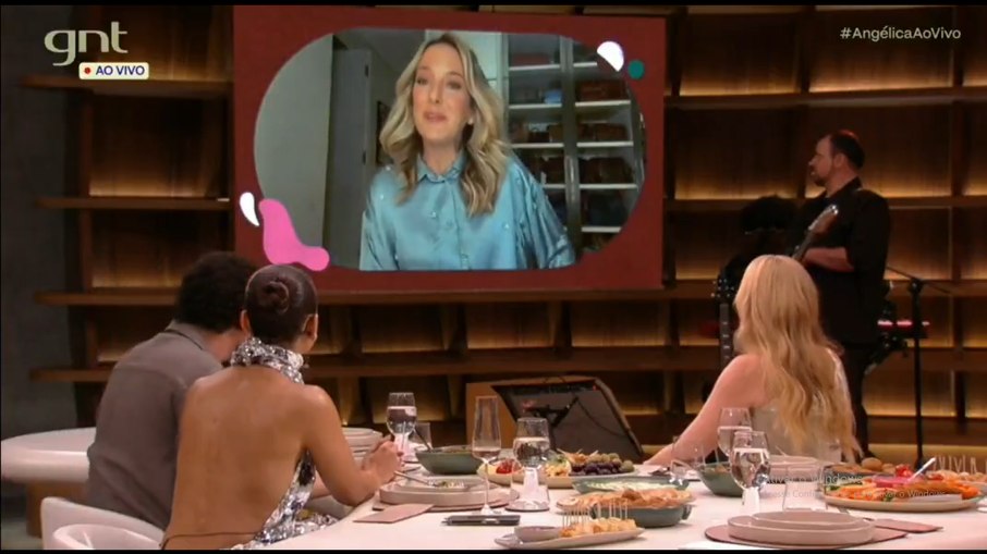 Ticiane Pinheiro brinca sobre postura de César Tralli no Jornal Nacional