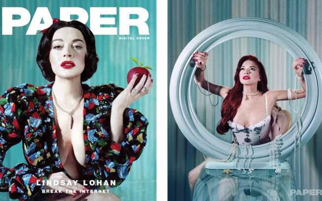 Lindsay Lohan  é capa da Paper Magazine