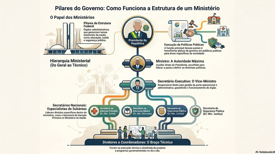 Os Ministérios funcionam como Os Ministérios funcionam como