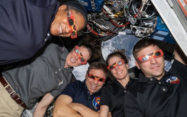 Como os astronautas na ISS vão ver o eclipse solar