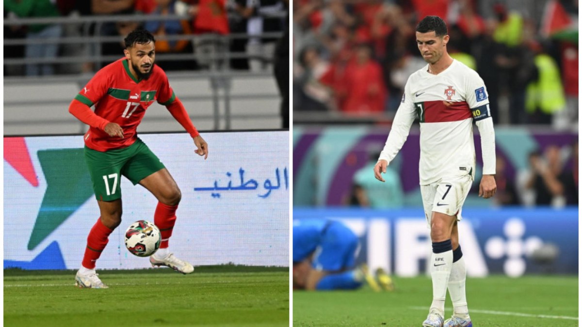 Boufal e Cristiano Ronaldo