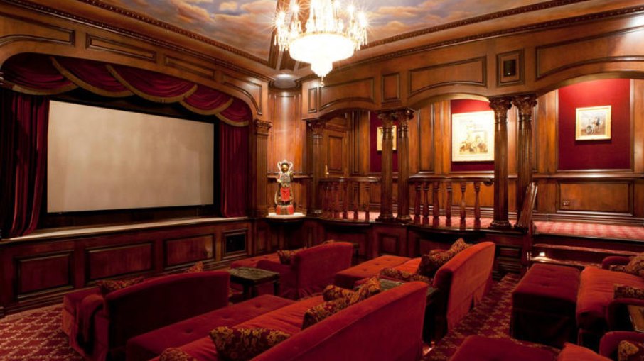 O cinema particular da última casa de Michael Jackson em Los Angeles.