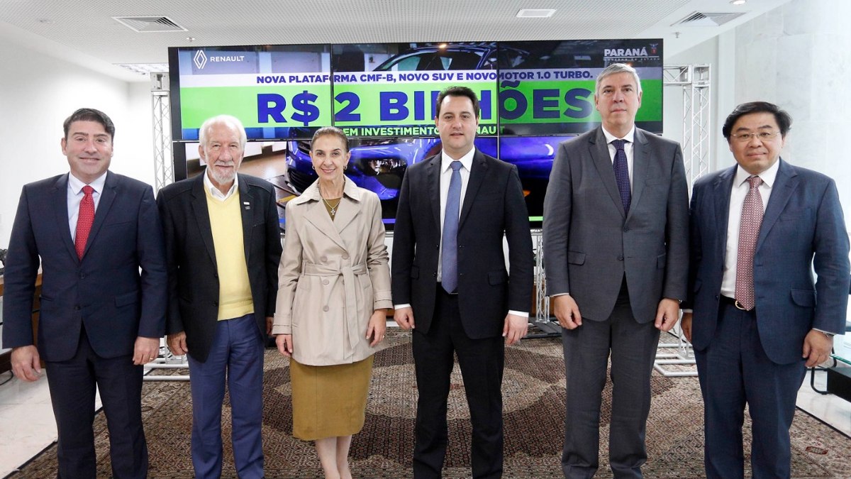 Anúncio foi feito por José Vicente de los Mozos, EVP Industrial Renault Group, no Palácio do Governo do Paraná Anúncio foi feito por José Vicente de los Mozos, EVP Industrial Renault Group, no Palácio do Governo do Paraná
