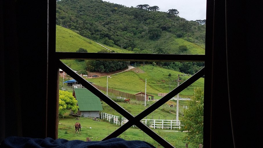 Vista da janela do chalé Vista da janela do chalé