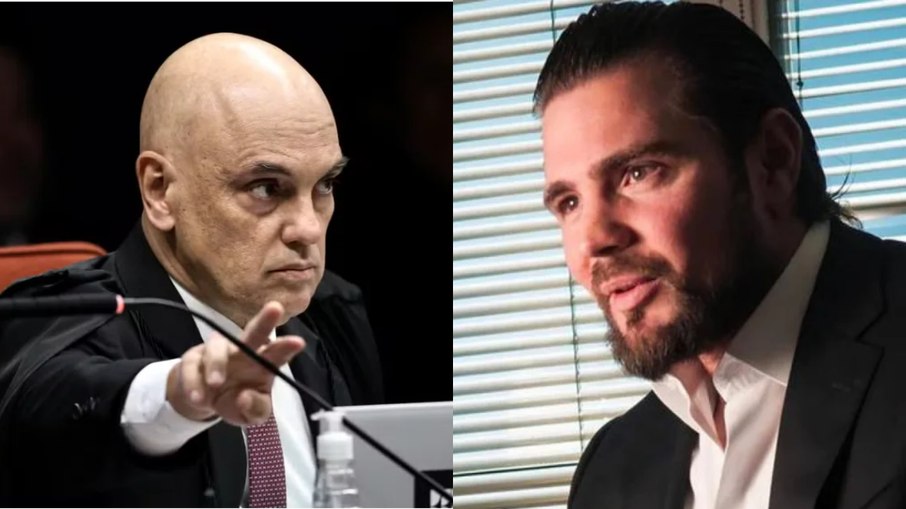 Ministro do STF Alexandre de Moraes e ex-banqueiro Daniel Vorcaro . Ministro do STF Alexandre de Moraes e ex-banqueiro Daniel Vorcaro .
