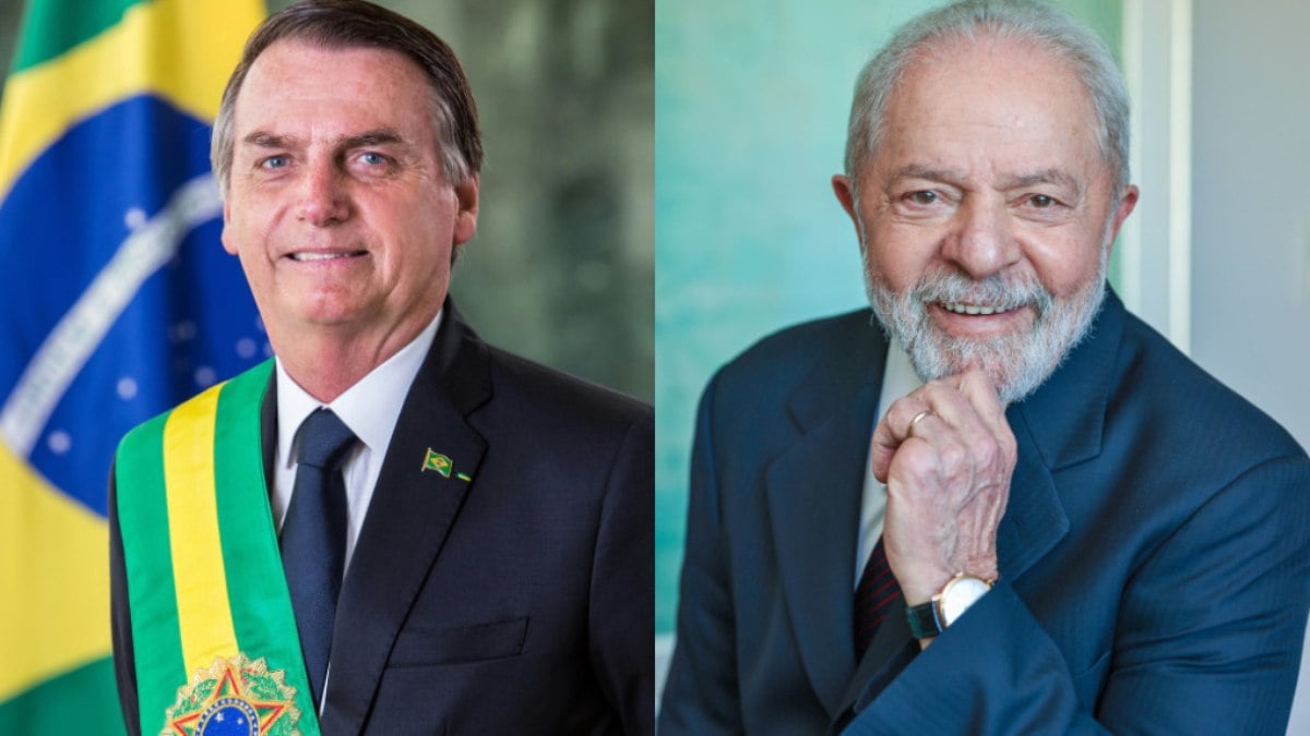 O presidente Jair Bolsonaro (PL) e o ex-presidente Lula (PT)