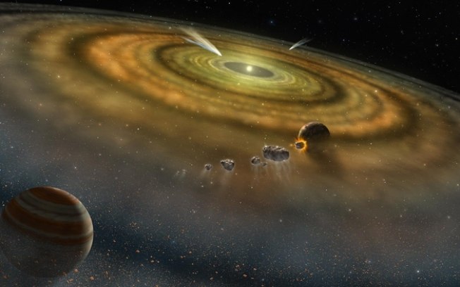 James Webb revela colisão de asteroides gigantes em outro sistema