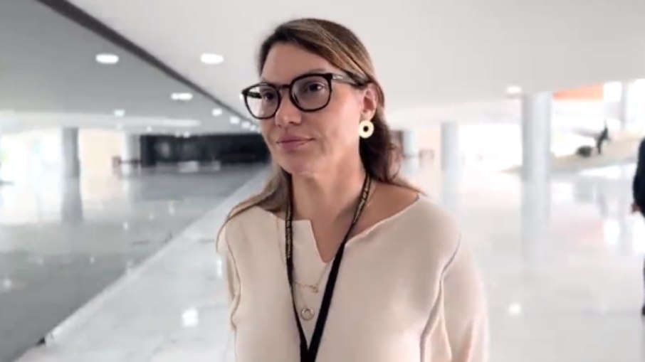 Janja durante visita ao Palácio do Planalto