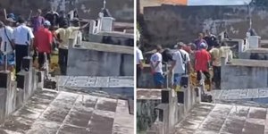 Família cava sepultura de bebê por falta de cova em cemitério