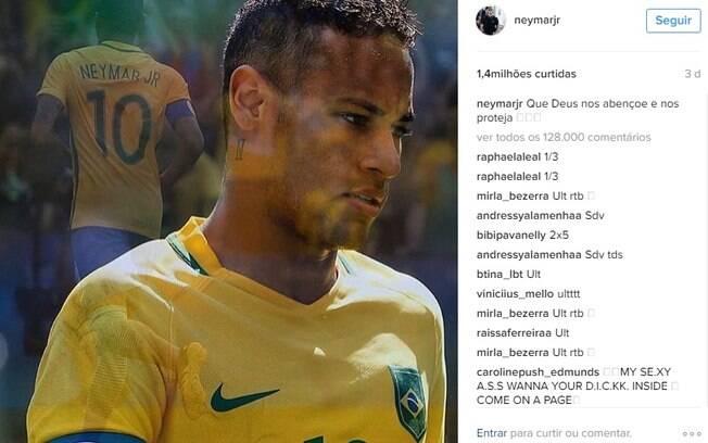Neymar é uma das personalidades brasileiras com maior número de seguidores e likes nas fotos