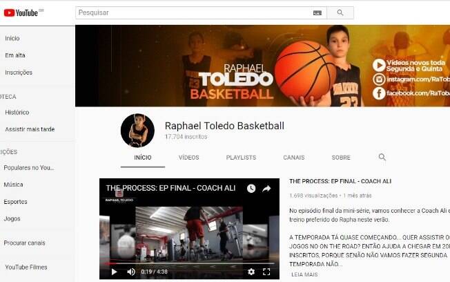 Raphael Toledo é um exemplo de criança que tem o apoio do pai para ser youtuber