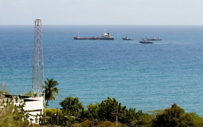 Um navio petroleiro na costa da Ilha Margarita (Venezuela) em 19 de janeiro de 2024