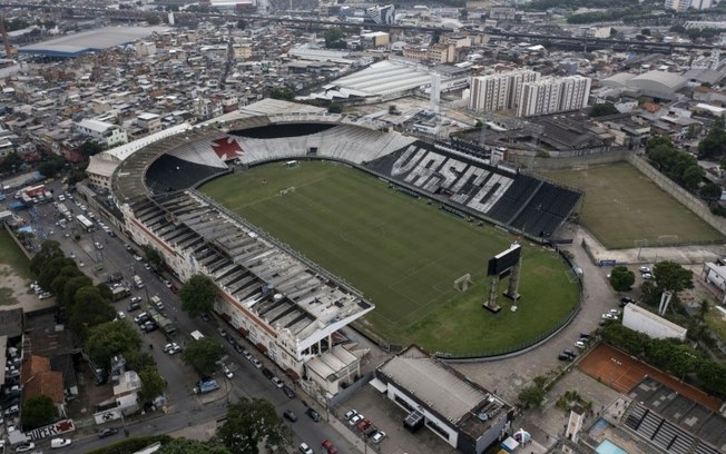 Vista aérea do estádio de São Januário, casa do Vasco