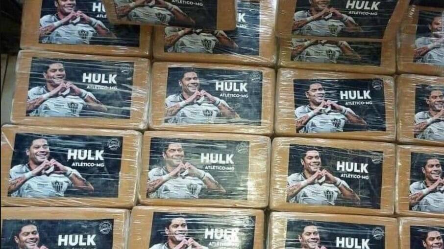 Tabletes de cocaina com foto de Hulk foram apreendidos