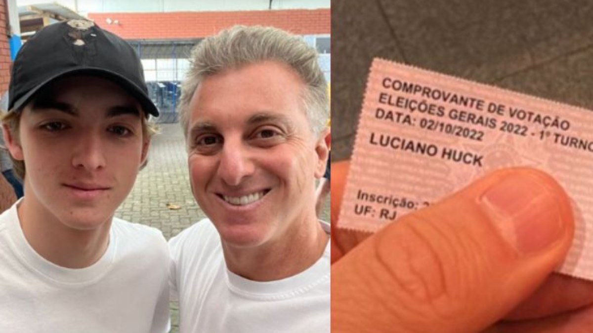Luciano Huck e Joaquim votaram neste domingo (2)