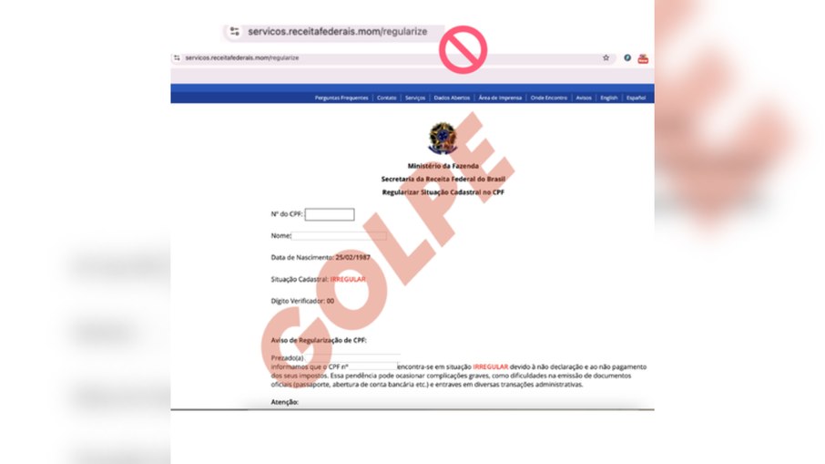 Receita Federal não cobra pagamentos por e-mail