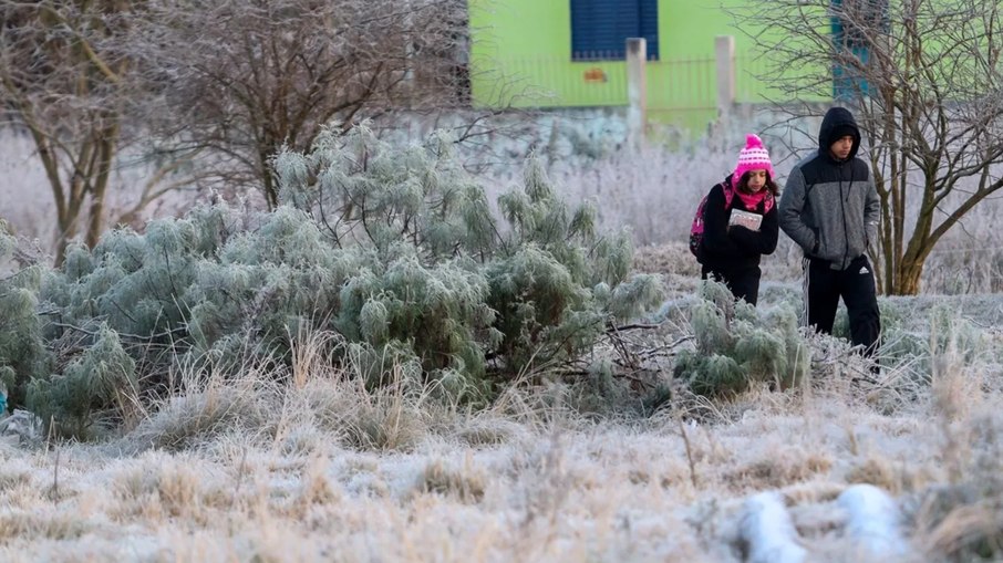 No inverno, o Rio Grande do Sul registrou temperaturas negativas