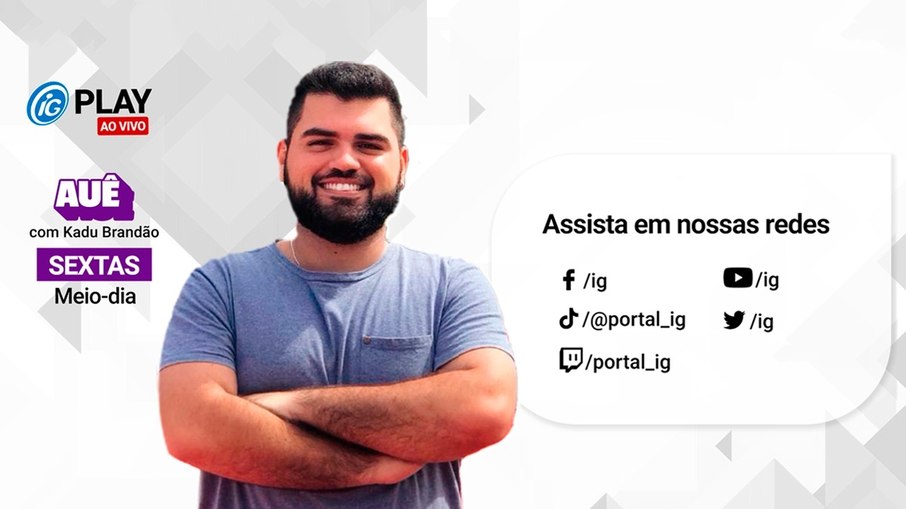 Kadu Brandão é apresentador do 'AUÊ', programa de entretenimento do iG Gente