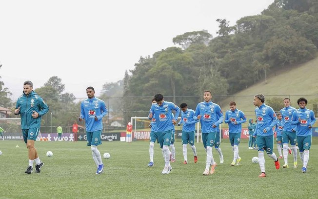 Brasil treina para enfrentar a Bolívia erm jogo que serve como preparação para o Sul-Americano Sub-20