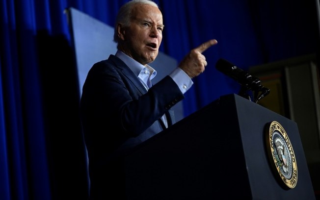 O presidiente Joe Biden reforça suas diferenças com Donald Trump durante evento de campanha em Scranton, Pensilvânia