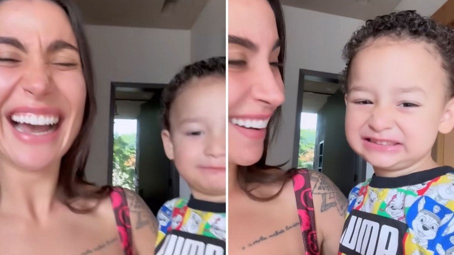 Bianca Andrade se choca e cai na risada com fala inusitada do filho