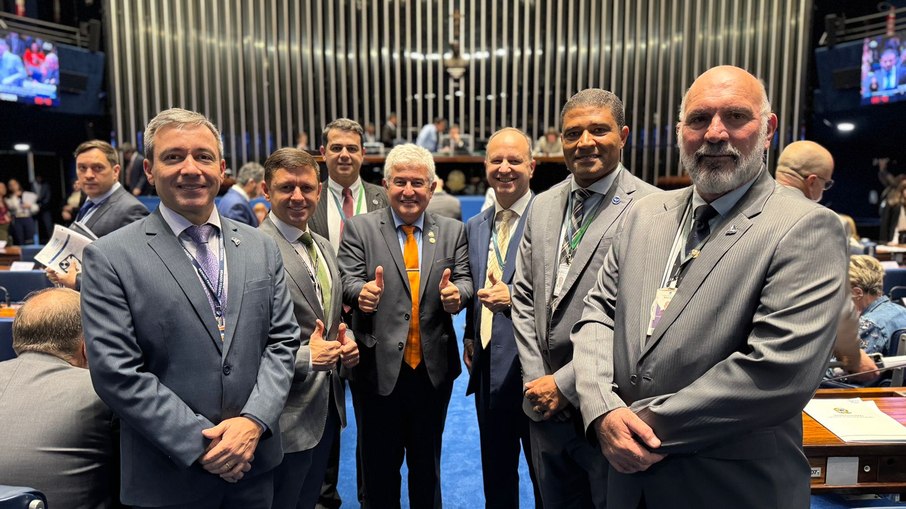 Senador Astronauta Marcos Pontes (PL - SP) durante sessão de apreciação do PL 3819/24). Cel Garcia, Cel Fernandes, TCel Marcelo, AMP, MB Pontirolli, Cel Thomaz, Cap Galindo