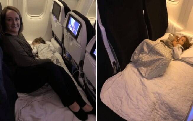 Adele Barbaro, uma mulher australiana mãe de duas crianças, publicou fotos de sua experiência na Air New Zealand