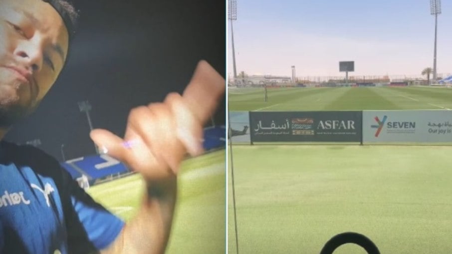 Neymar treina sob forte calor na Arábia Saudita